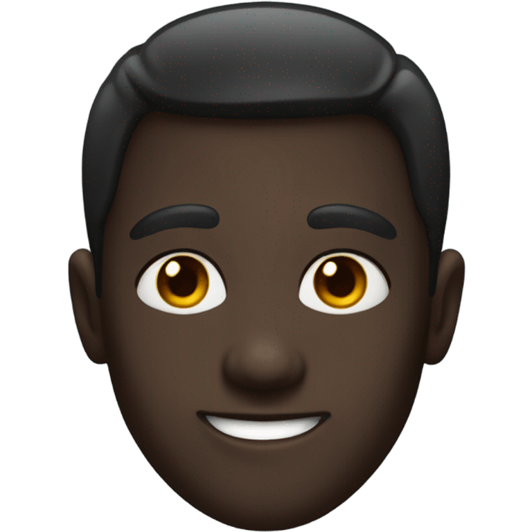 smiling dark-skinned male portrait smaller eyes emoji