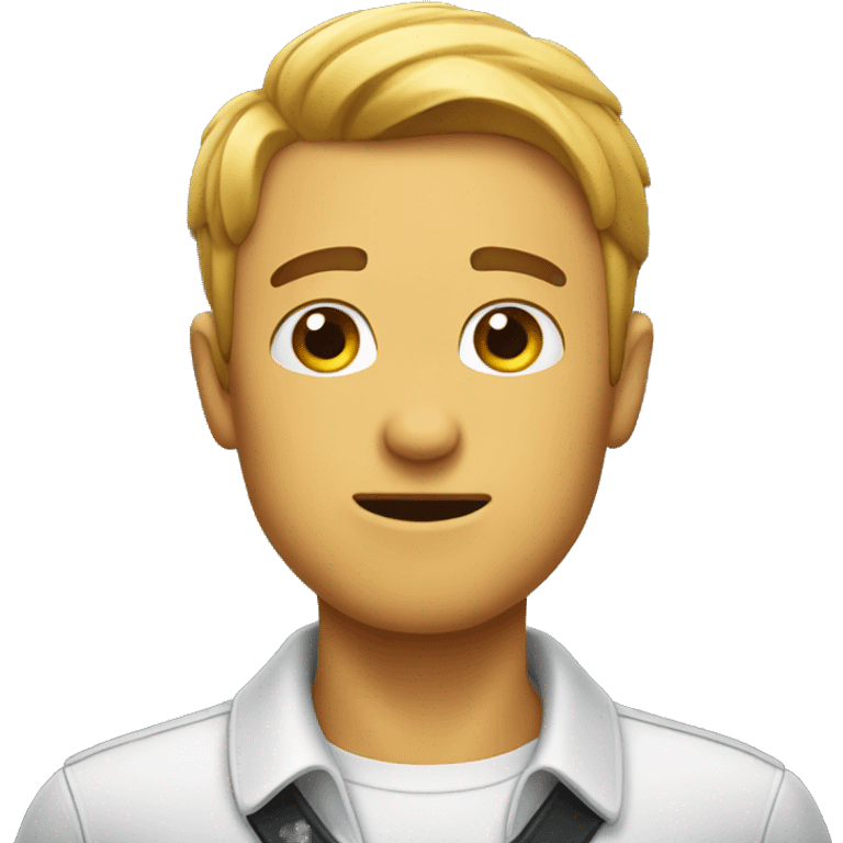 awkward emoji, guy pulling his collar with his hand emoji