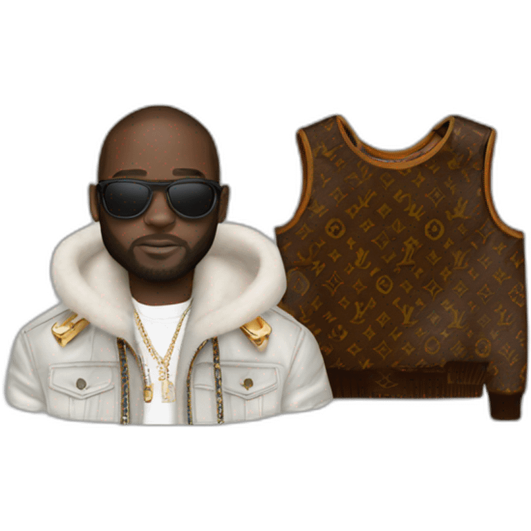 Virgil Abloh with louis Vuitton jacket emoji