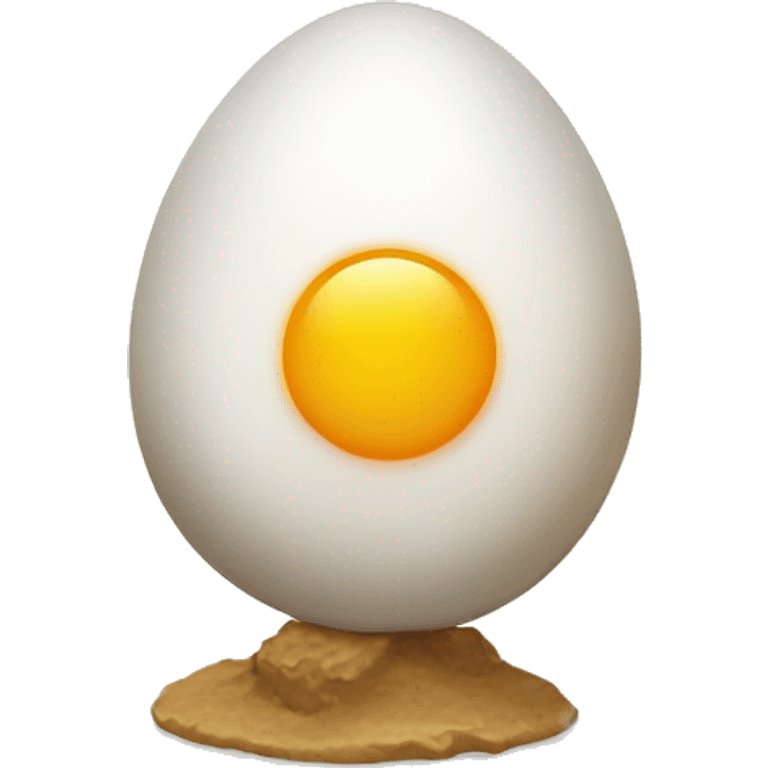 Sunny side up egg on a playe emoji