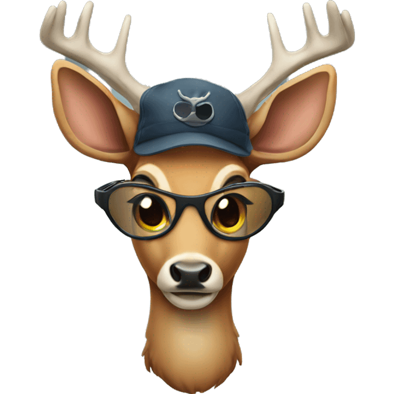 deer wearing an eyepatch emoji