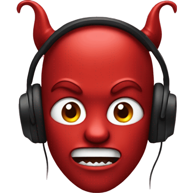 Devil with headphones emoji