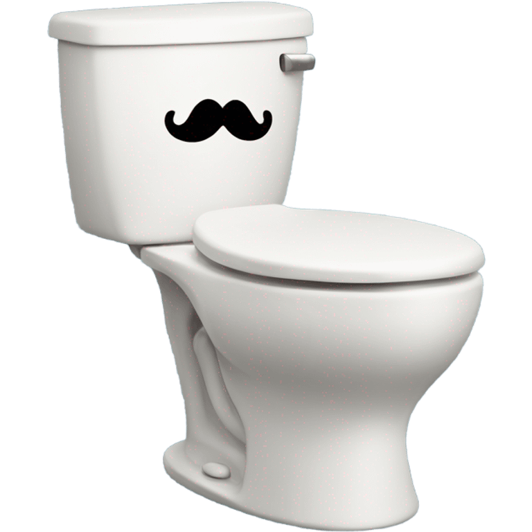 Toilet with a mustache  emoji