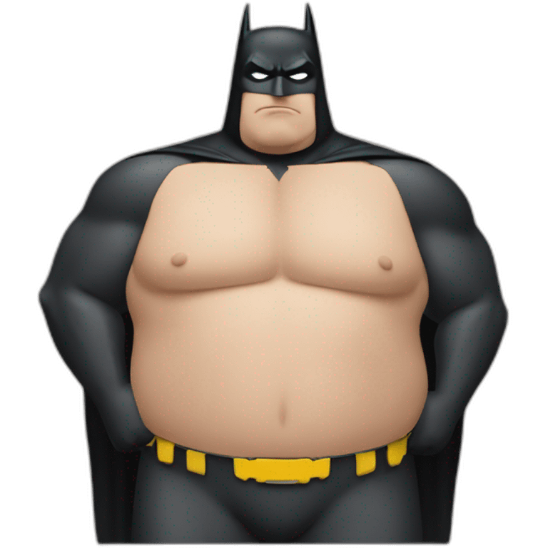 batman being a fat shirtless guy on a computer emoji