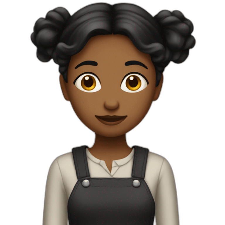 fille a cote noir emoji