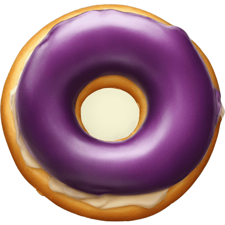 An eggplant inside a donut emoji