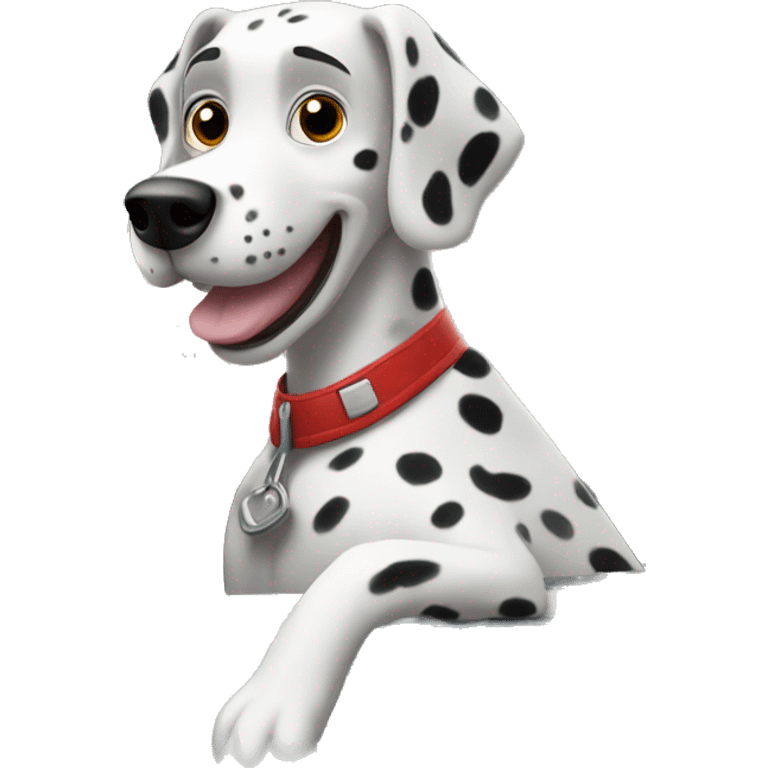 Dalmation driving emoji