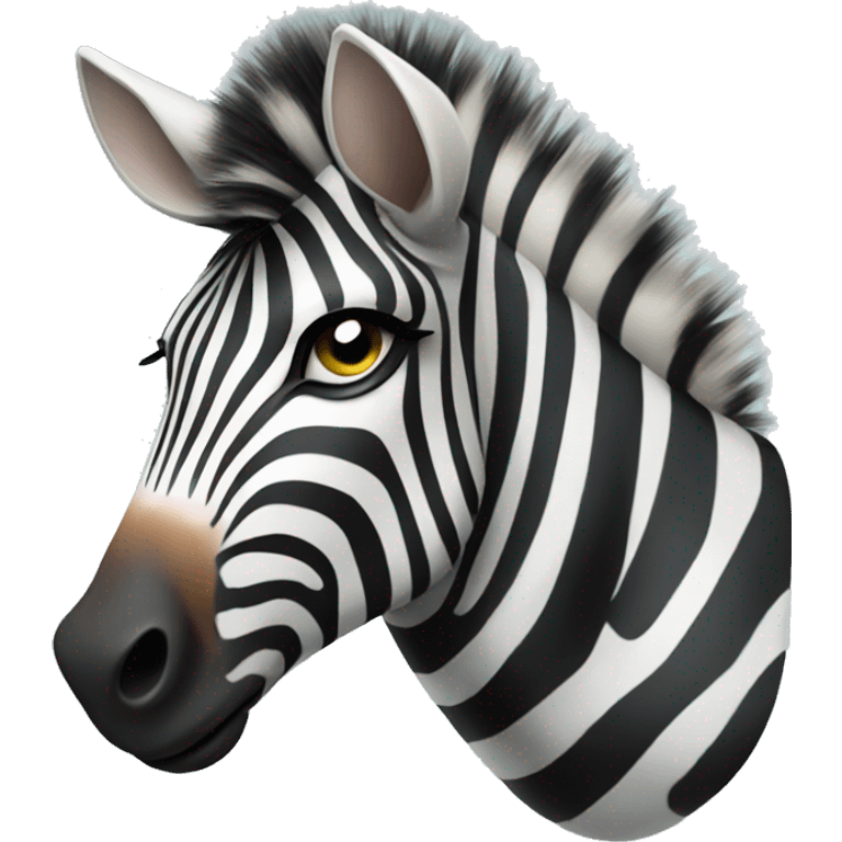 zebra looking disgusted emoji