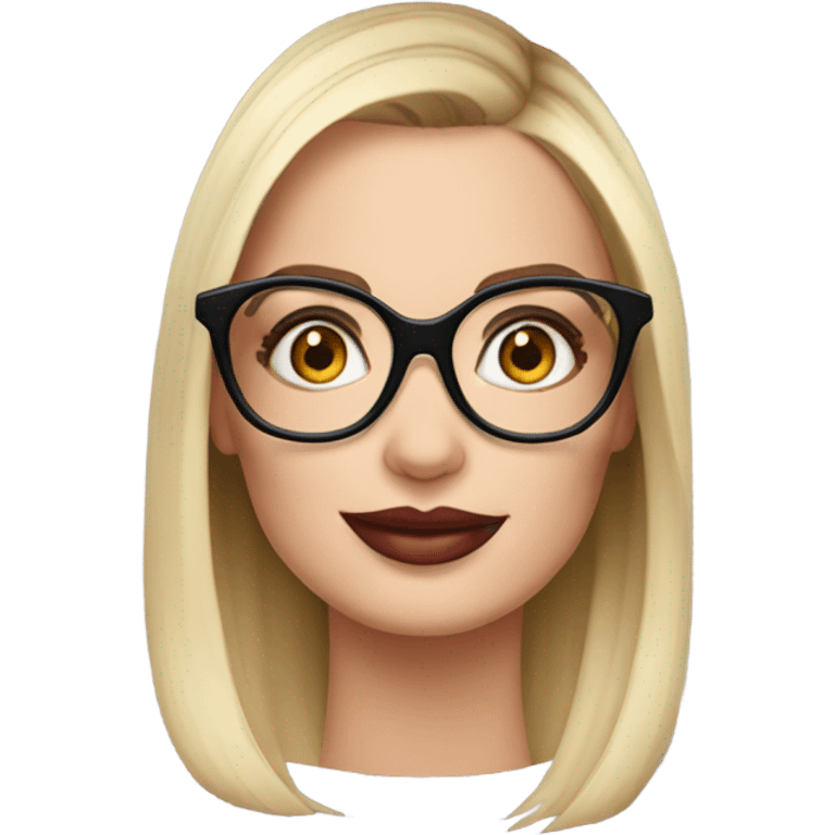 Margot robbie wearing glasses  emoji