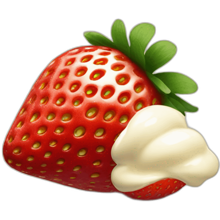 cream strawberry emoji