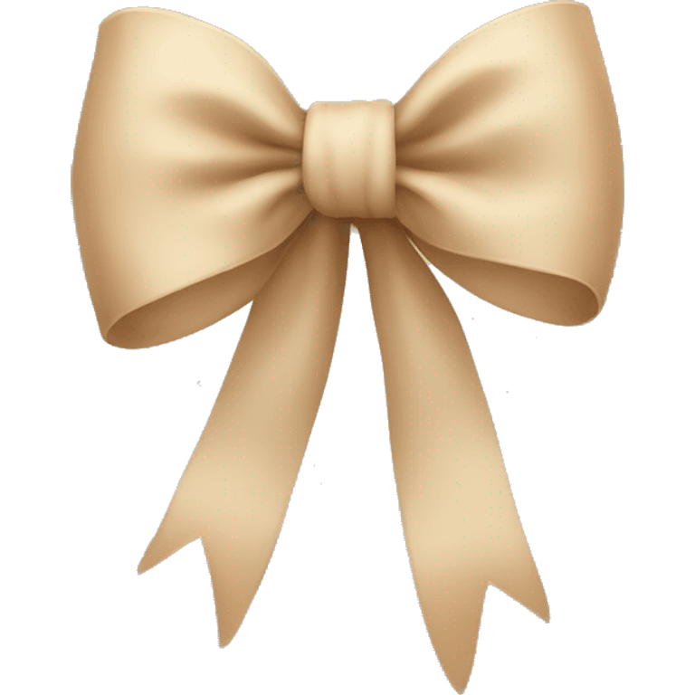 Beige bow emoji