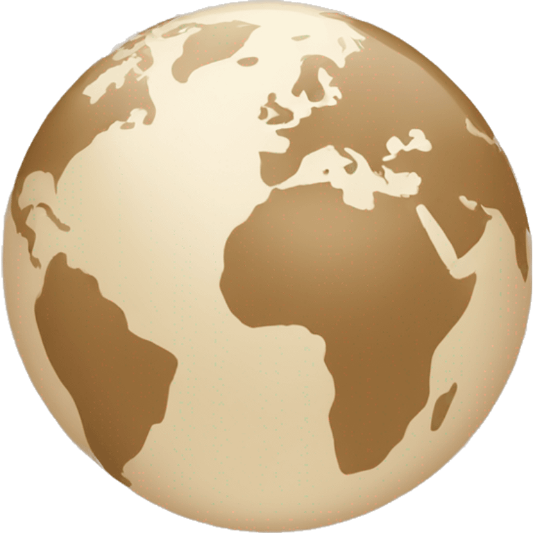 Beige globe emoji