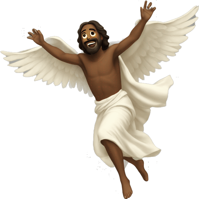 Black Jesus flying like a bird emoji