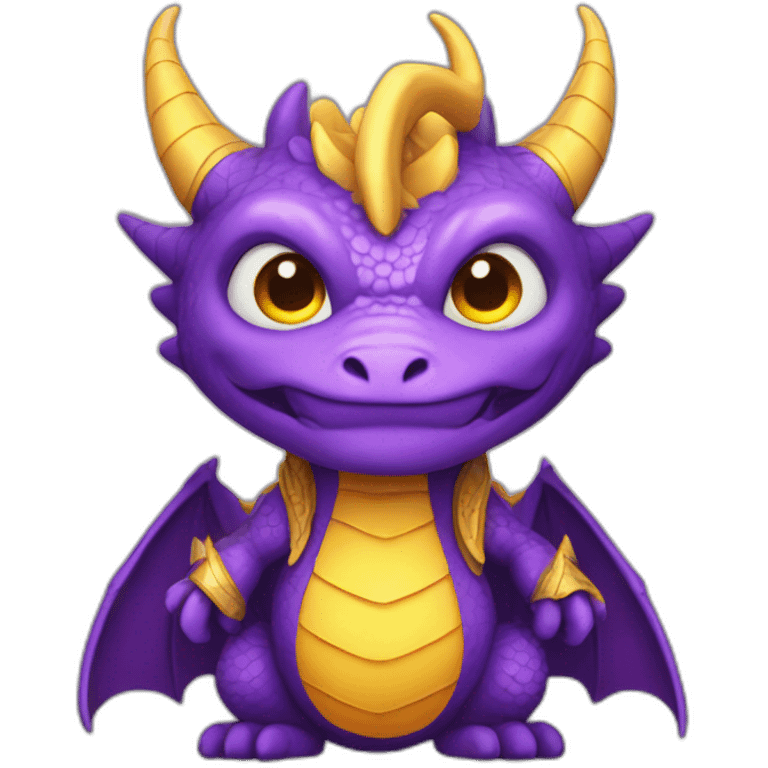 purple dragon with yellow eyes wearing wizard clothes emoji