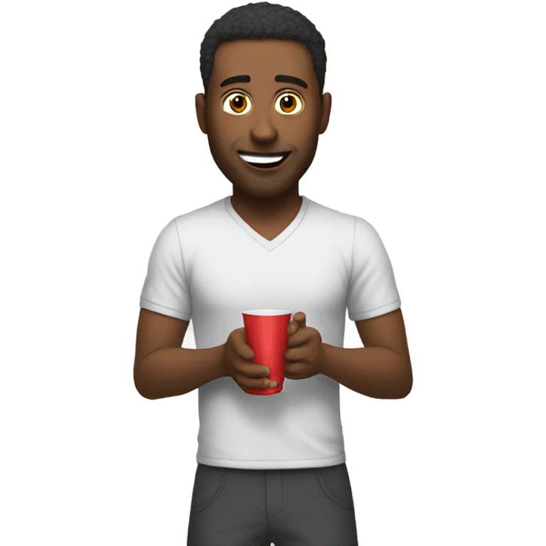 man playing cup pong  emoji