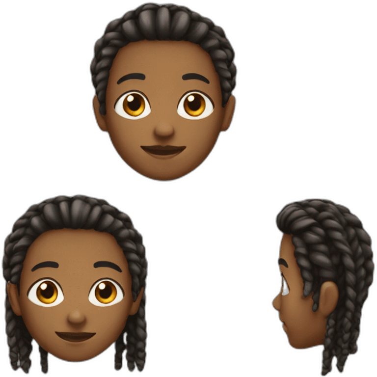 black boy teen with braids emoji