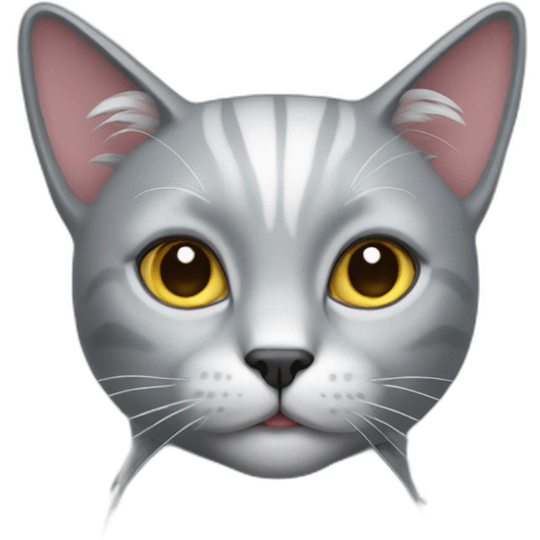 Silver cat emoji