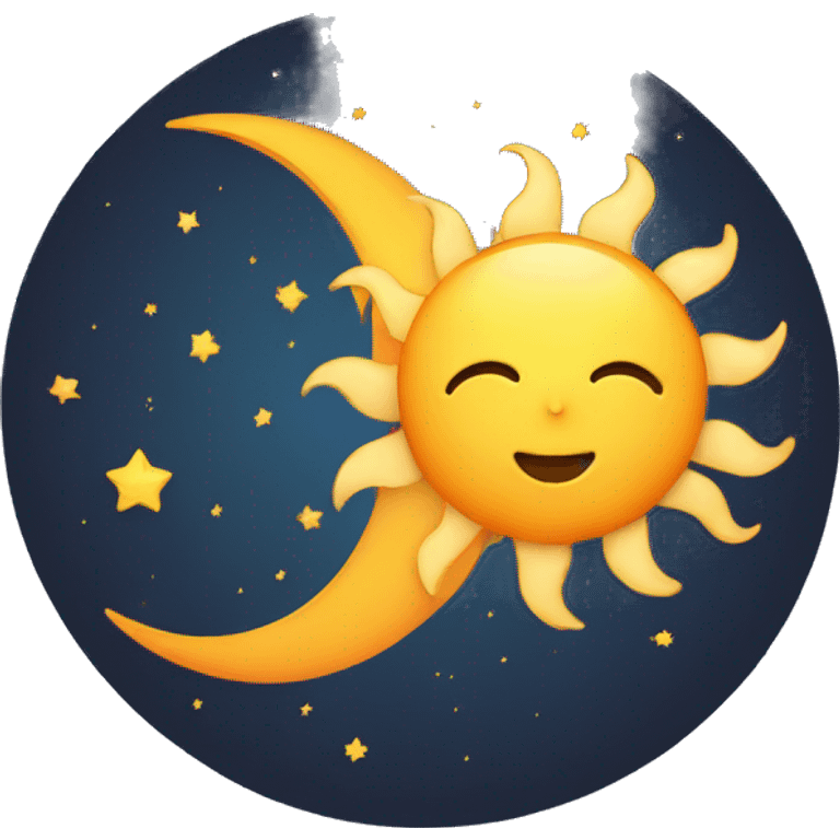 Sun and moon, planets  emoji