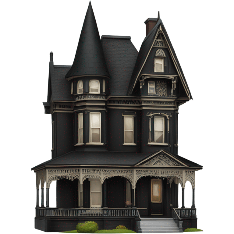 Black Victorian house  emoji