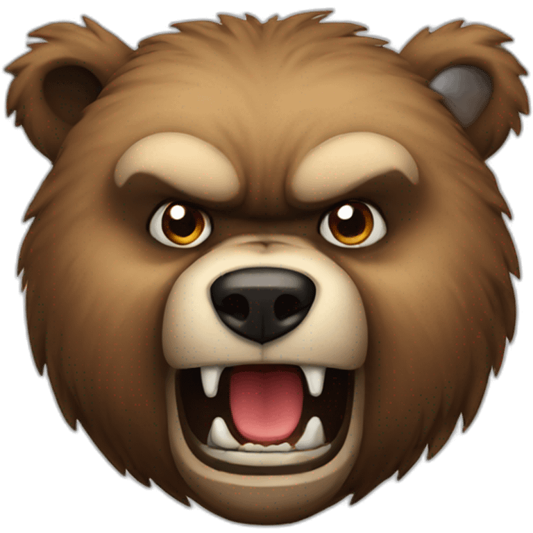 Angry bear emoji