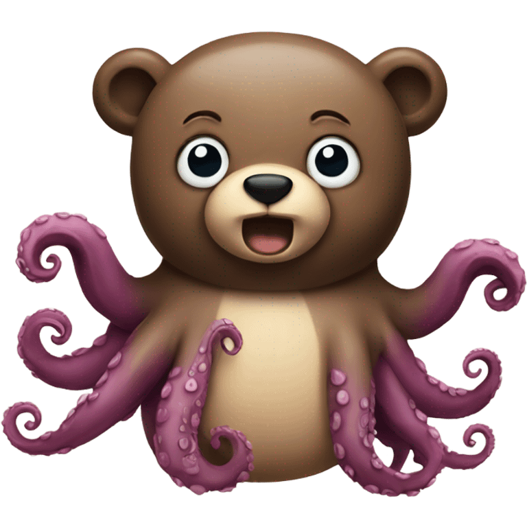 Bear mixed with an octopus  emoji