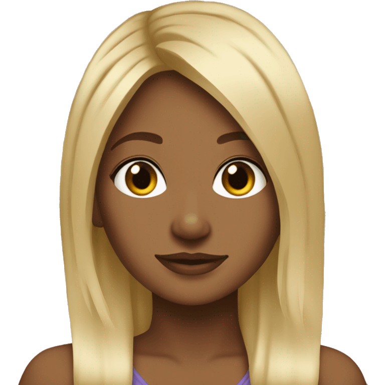 Brown girl blonde hair cuela emoji