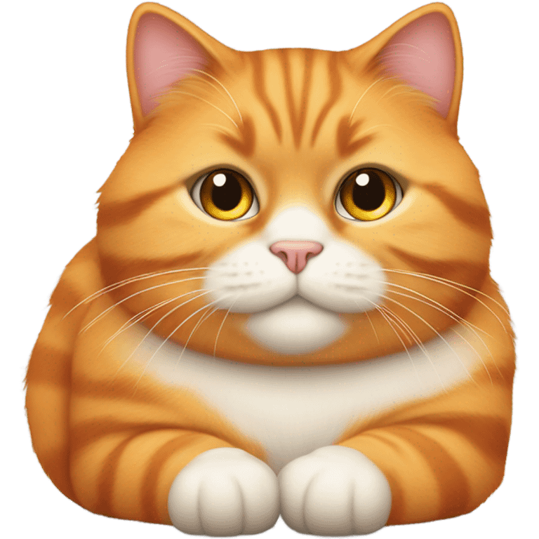 Fat orange cat emoji