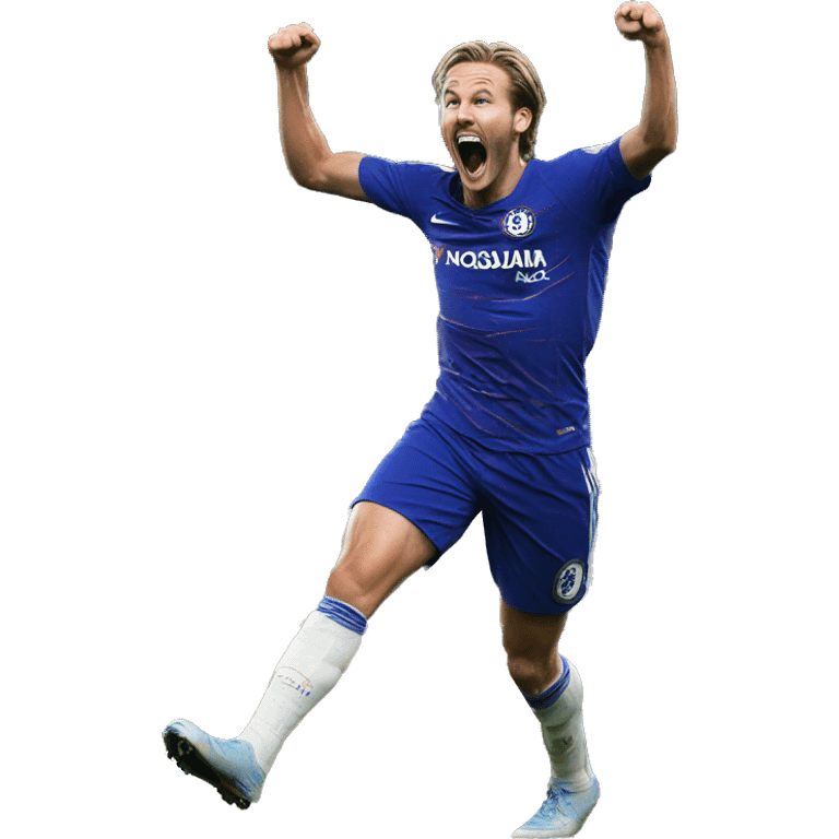 Cole Palmer celebration of Chelsea emoji