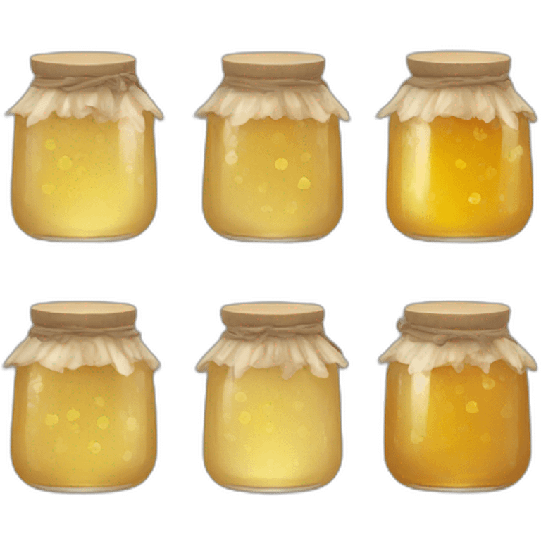 Five honey jars emoji