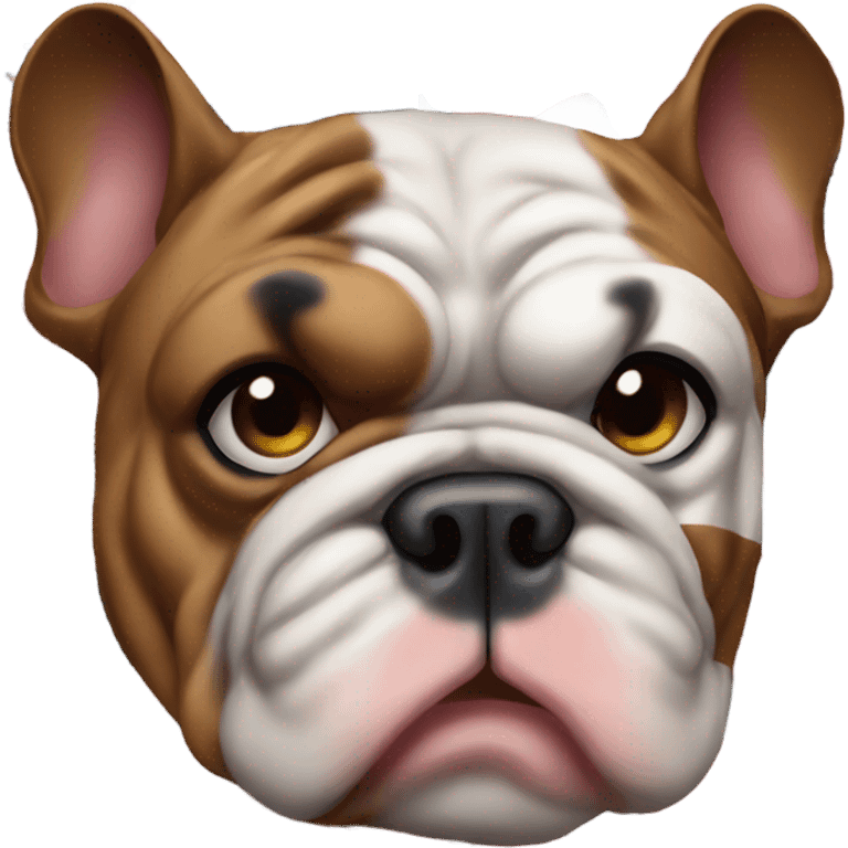 Bulldog with American flag emoji