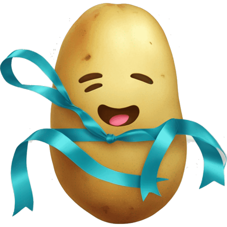 cute potatoes with ribbons emoji