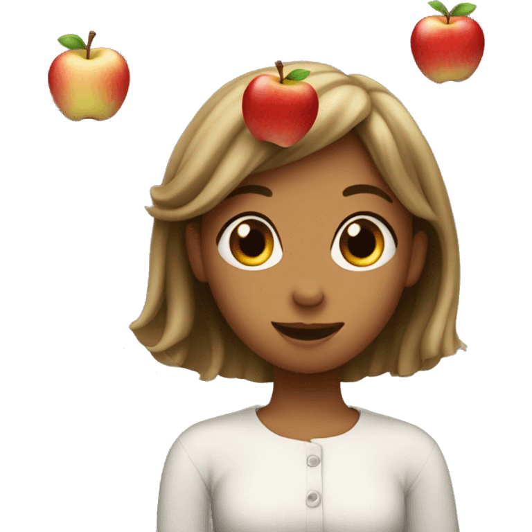 girl bobbing for apples emoji