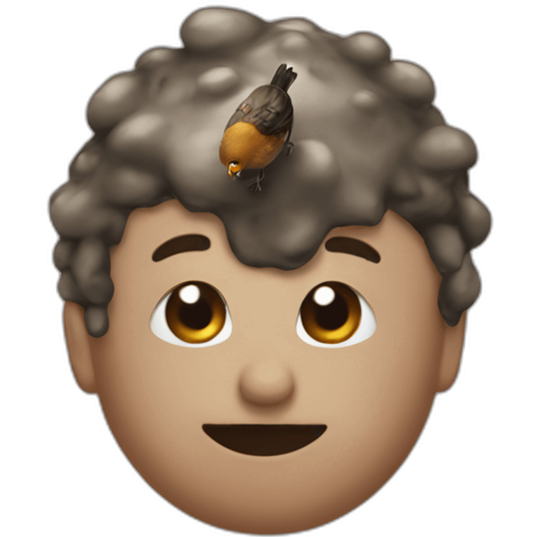 bird poop on head emoji