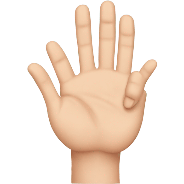 hand with 2 fingers up(thumb, index and pinky) emoji