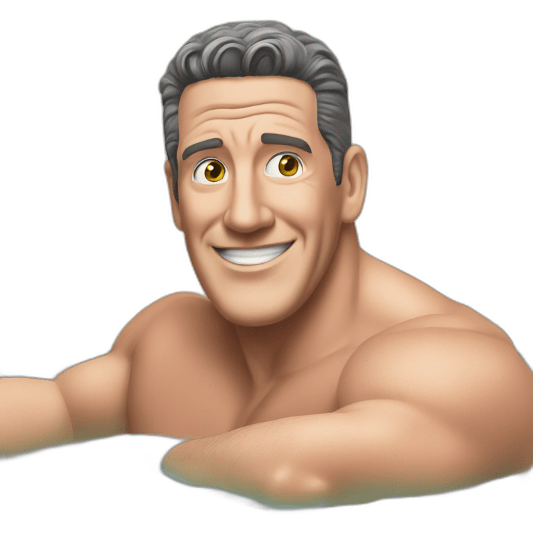 Dale Winton as saving man in pool emoji