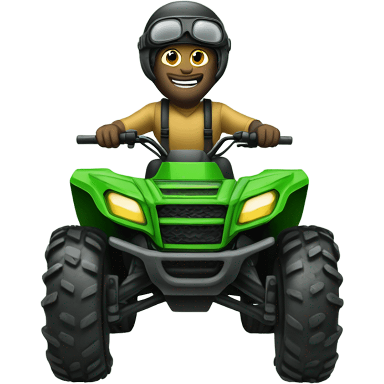 Green atv with mud tires and snorkels emoji