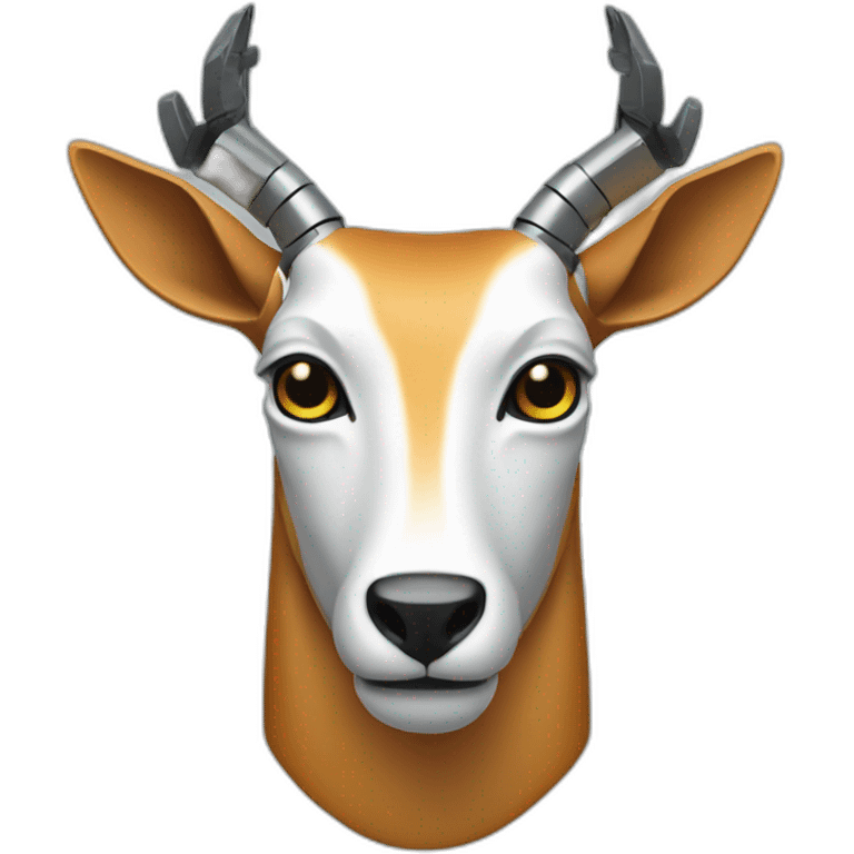 a robotic impala head emoji