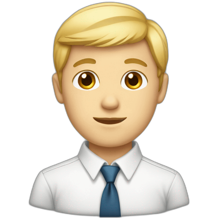 white boy wearing a shirt and tie emoji