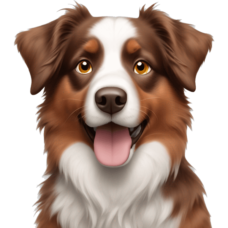 Red Australian shepherd with blue eyes  emoji