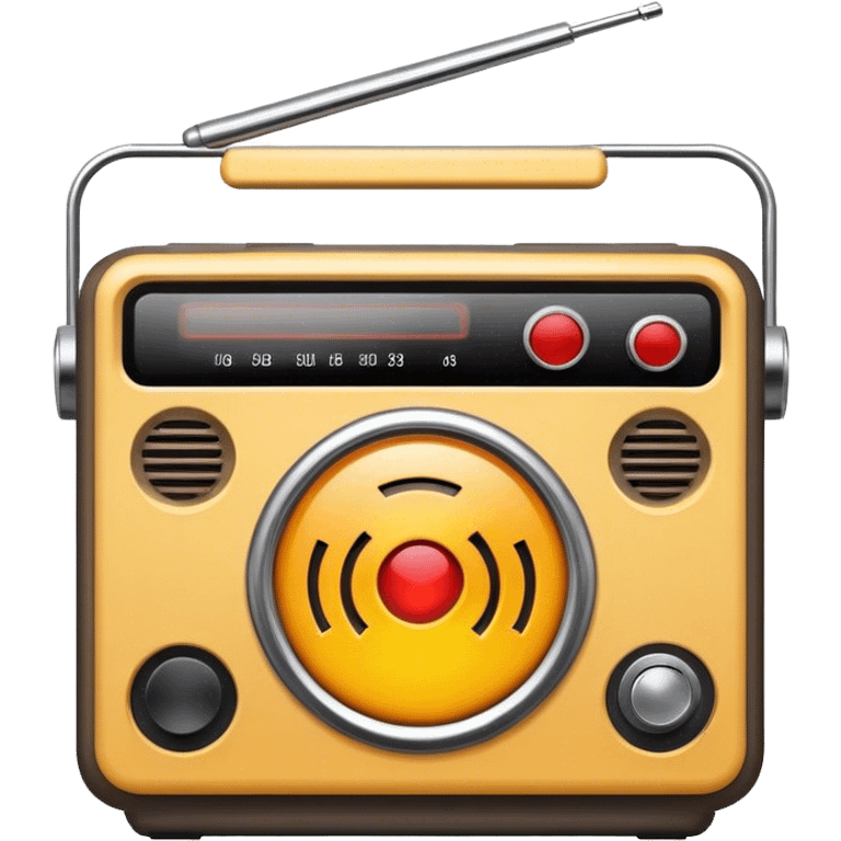 A radio with a hazard circle through it  emoji