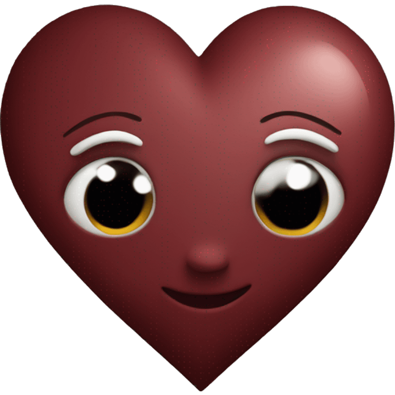 Dark red love heart  emoji