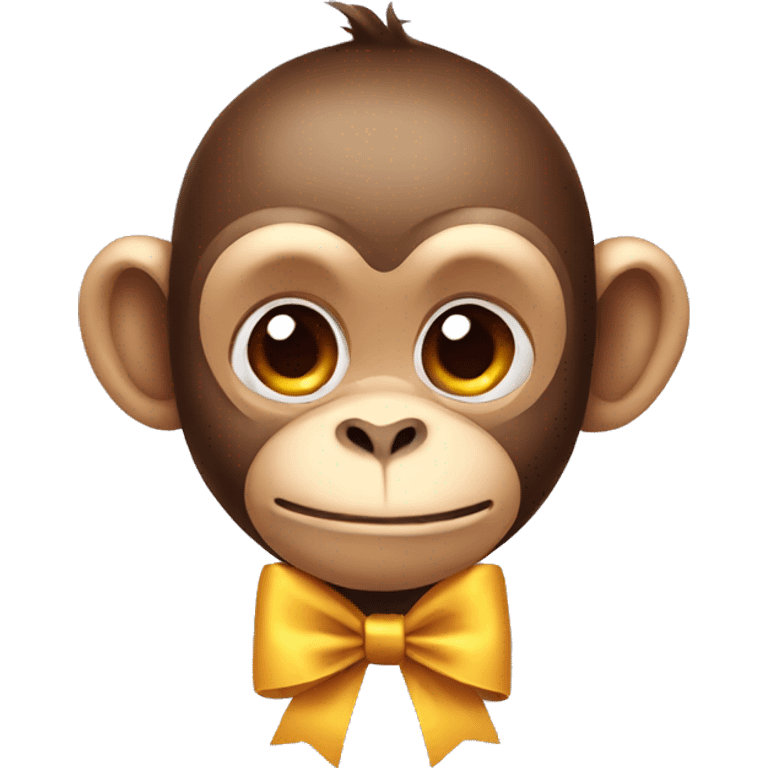 Monkey with bow emoji