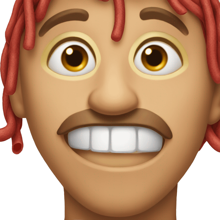 a regular emoji but in the eyes there are twizzlers emoji