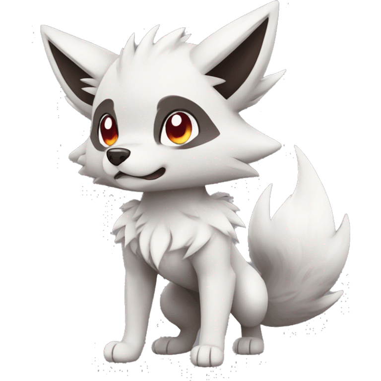 Kawaii Chibi Poochyena-Lycanroc-Pokémon Full Body emoji