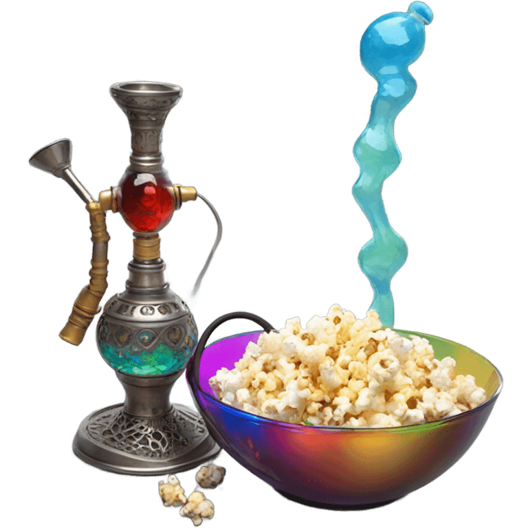 Hookah and popcorn emoji