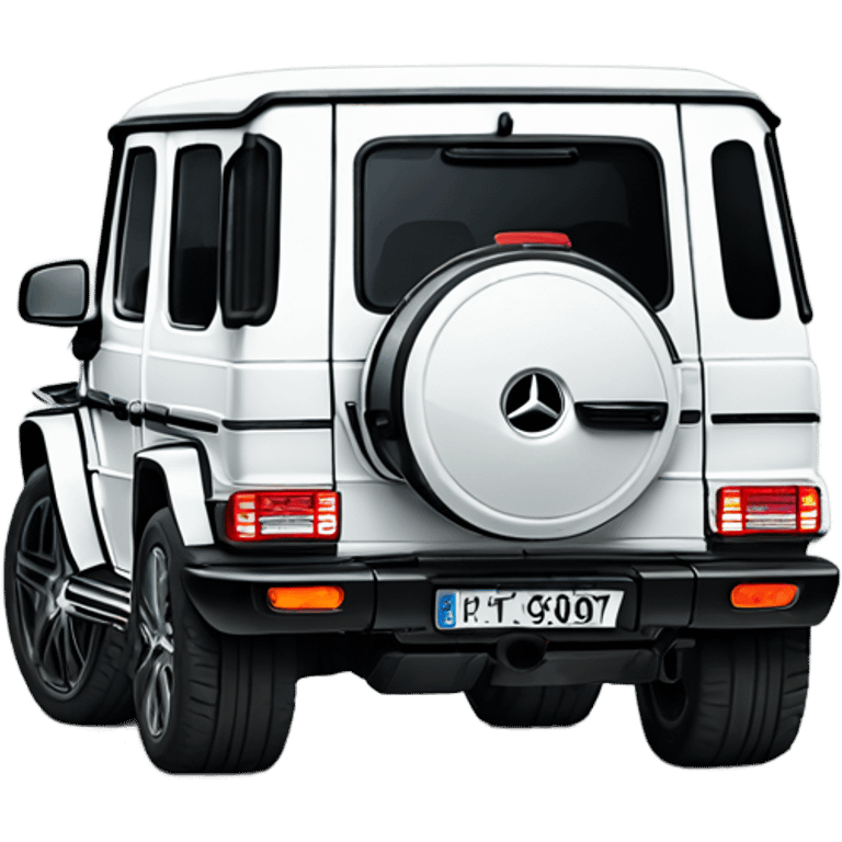 White Mercedes gwagon back emoji