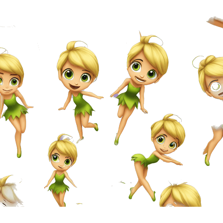 Tinkerbell tapándose los ojos emoji