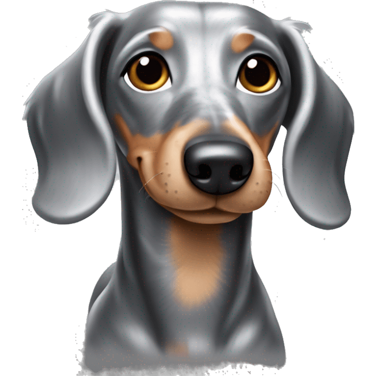 silver dapple dachshund  emoji