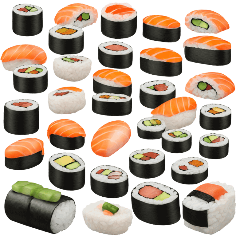 Lots of sushi emoji