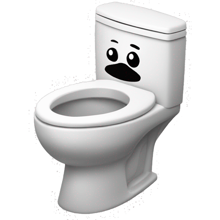 Skibidi toilet with a black doodle in it emoji